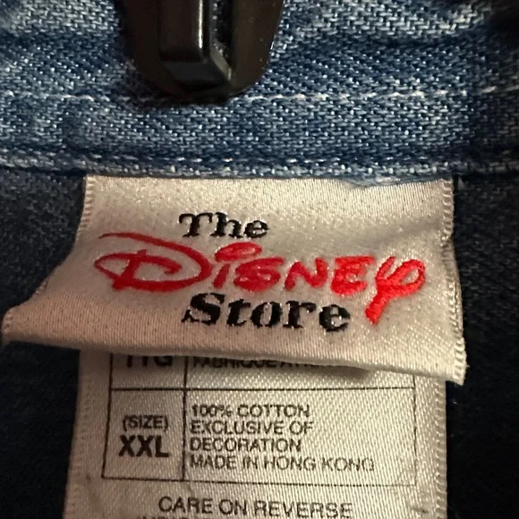 Vintage 90s Disney Store Denim Shirt with Winnie the Pooh and Eeyore Embroidery - Picture 6 of 11